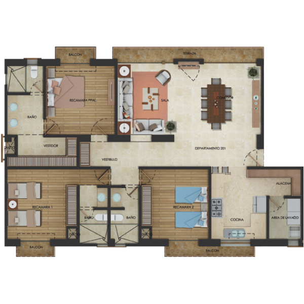 magnolia, luxury, living, querétaro, flat